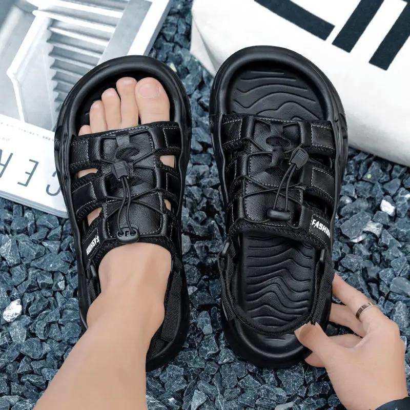 Fashion Outdoor Shoes for Men Driving Trend 2025 Eva Open Toe Non-slip Comfortable Original Barefoot Wholesale Styles Adult Man Sandals