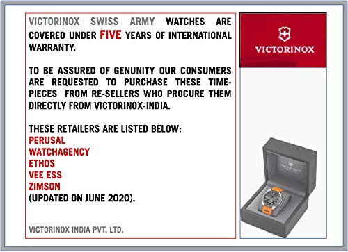 Watch FIELDFORCE SPORT CHRONO Stainless Steel Case Black Dial Black Rubber Strap Gift 241889 [Victorinox] (316L) [