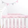 Solid Color Polyester Baby Crib Guardrail Covers, Narrow and Wide Edges, 2-Piece Set To Prevent Chewing