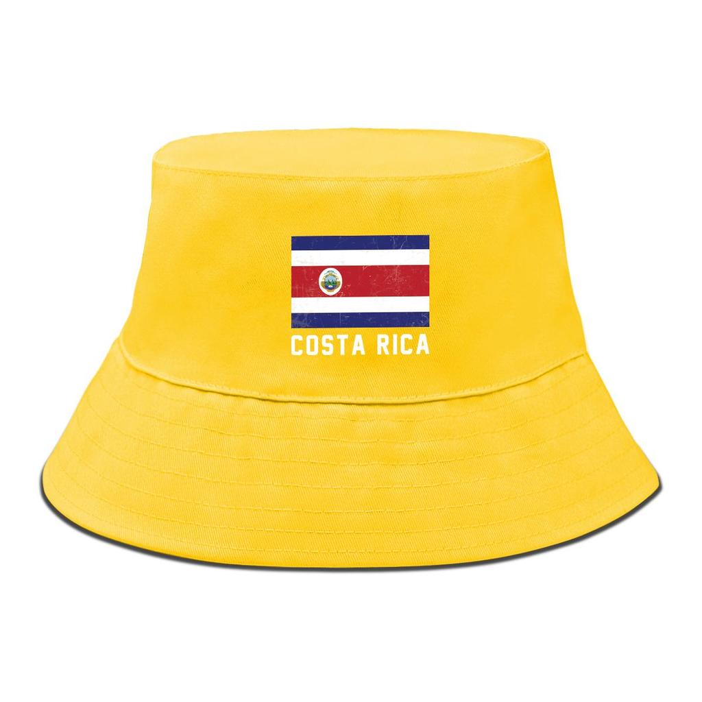 Bucket Hat With Flag of Costa Rica Print , Patriotic Women's Hat Foldable Trendy Fashion Fishing Cap