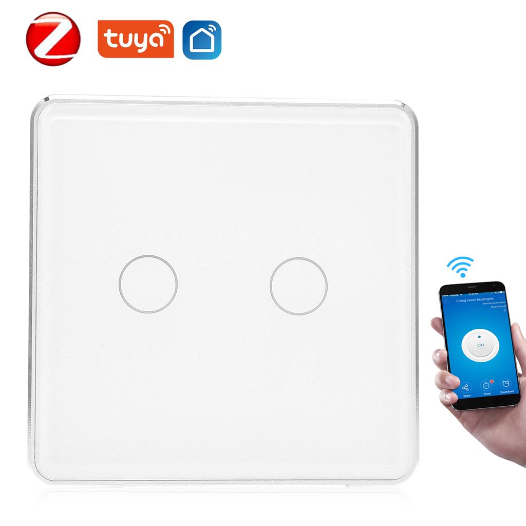 2-канальный интеллектуальный настенный выключатель света с сенсорным беспроводным пультом дистанционного управления MultiControl Association Панель из закаленного стекла