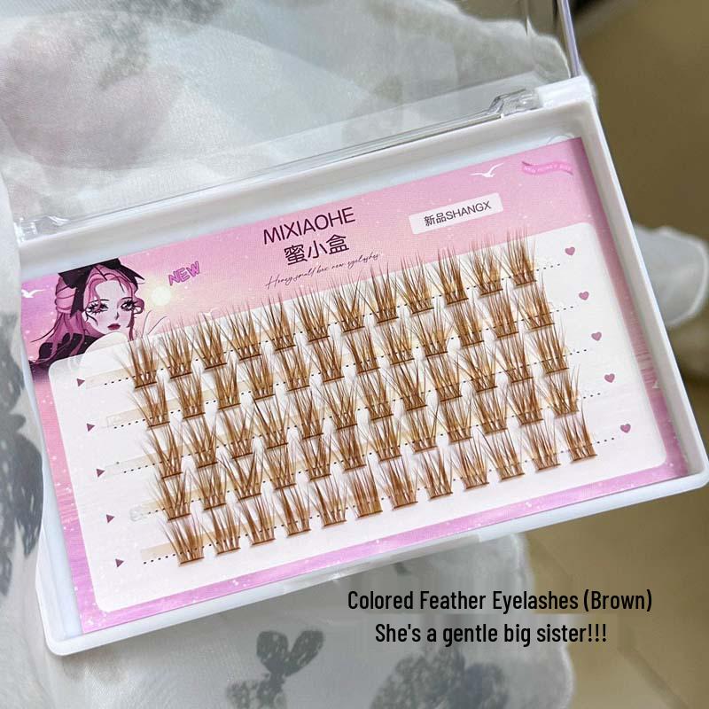 Feather Fan Colored Eyelashes: Gentle 3-Step Cosplay & Daily Wear