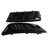 2pcs for S4 Style Glossy Black Front Bumper Fog Light Grilles for A4 B9 2017‑2018