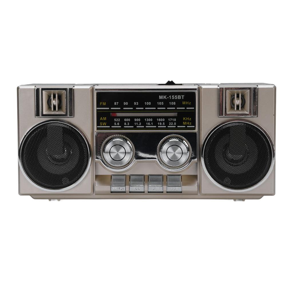 Portable FM AM SW Radio Full Band Clear Sound Quality Radio with RGB Speaker for Garden Bathroom