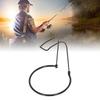   Reel Rack Stainless Steel Short Type U Shaped Upper Frame Round Base Lightweight Detachable Fishing Gear Stand