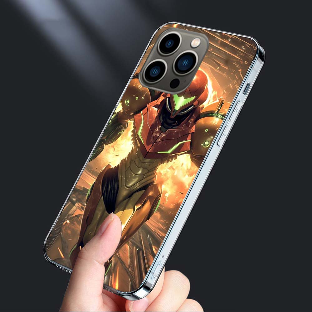 Игровой чехол M-METROID для iPhone 16E 15 Pro 14 Plus 17E 16 17 Pro Max Air 11 12 13 Mini Ударопрочный Capa Милый чехол TPU Cl