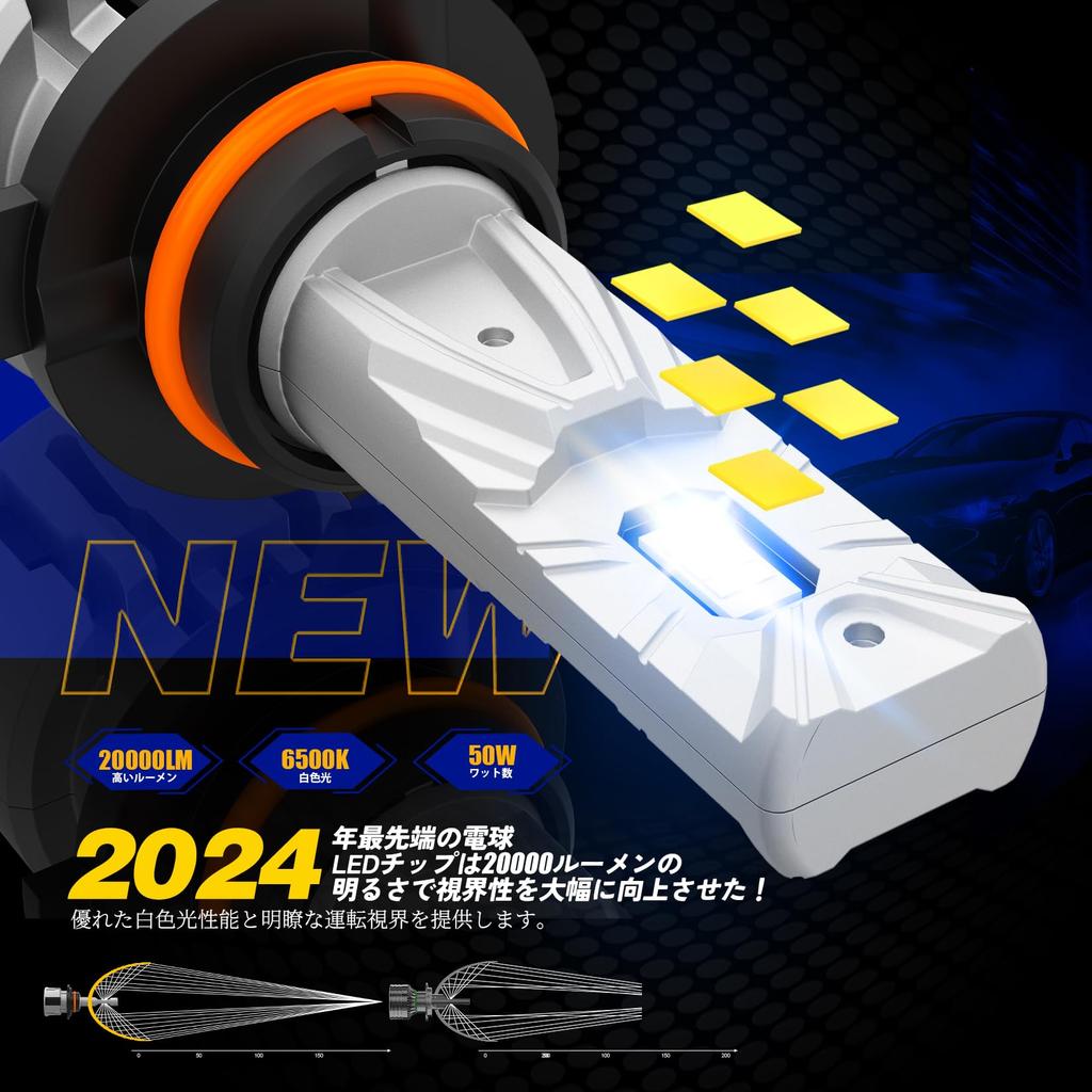 Светодиодная фара 9012, Противотуманная фара, Взрывной свет, Белый, 6500 К, Совместимо с техосмотром,