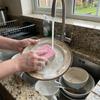 Strong Absorbent Dish Towels Non-stick Oil Scouring Pad Rainbow Colors Wipe Cloth  Kitchen Use