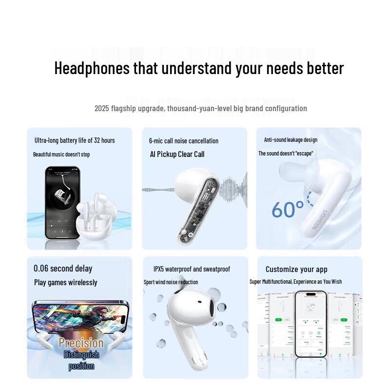 Ugreen Беспроводные Bluetooth-наушники Hitune H6 Pro