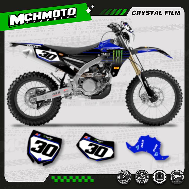 MCHMFG Team Graphics Decal Stickers For YAMAHA WRF450 2016 2017 2018 YZF450X 2015 2016 2017 2018 Number Name