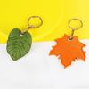Protective Leather Keychain Anti-lost PU Fruit Key Rings Cartoon Key Holder  For Access Card