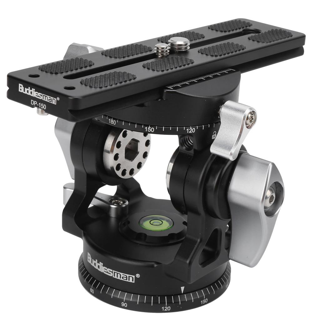 Buddiesman VH3IV Aluminium Alloy 360 Degrees  Rotation Panoramic Ball Head DualLevel with Scale