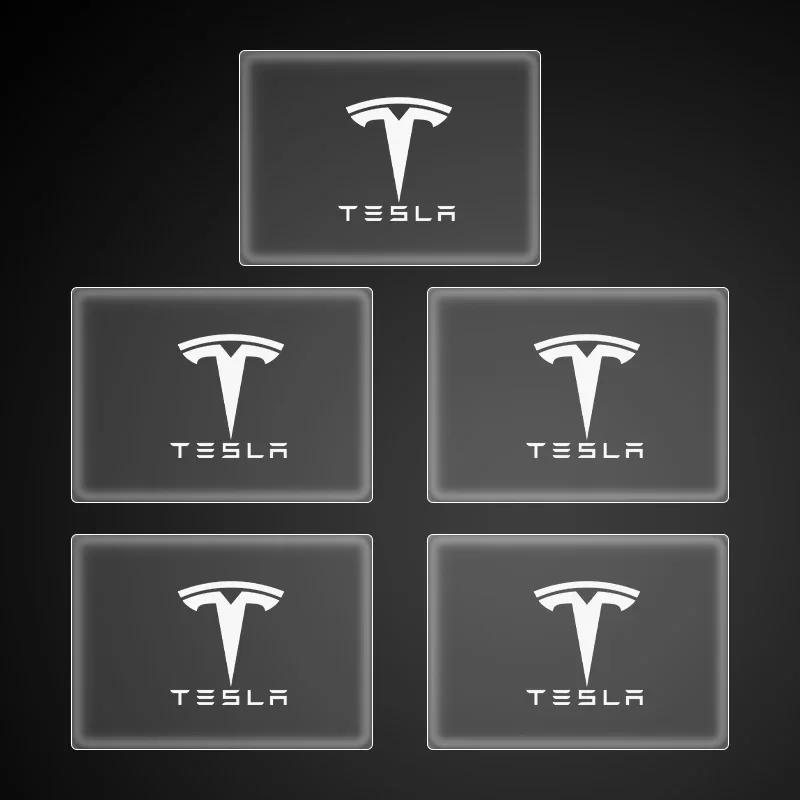 Автомобильная наклейка 2025 Новые Tesla 2/5/10 шт. Наклейки на ручки дверей автомобиля Наклейки на шины Зеркало заднего вида Для Tesla Model 3 Model X S 2016-2020