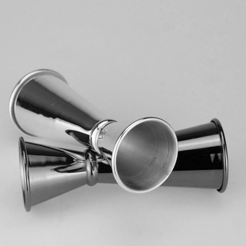 1PC Double Cocktail Jigger Japanese Design Stainless Steel Cocktail Bar Jigger 1oz/2oz Measuring Cup for Home Party Club Bar Accessories