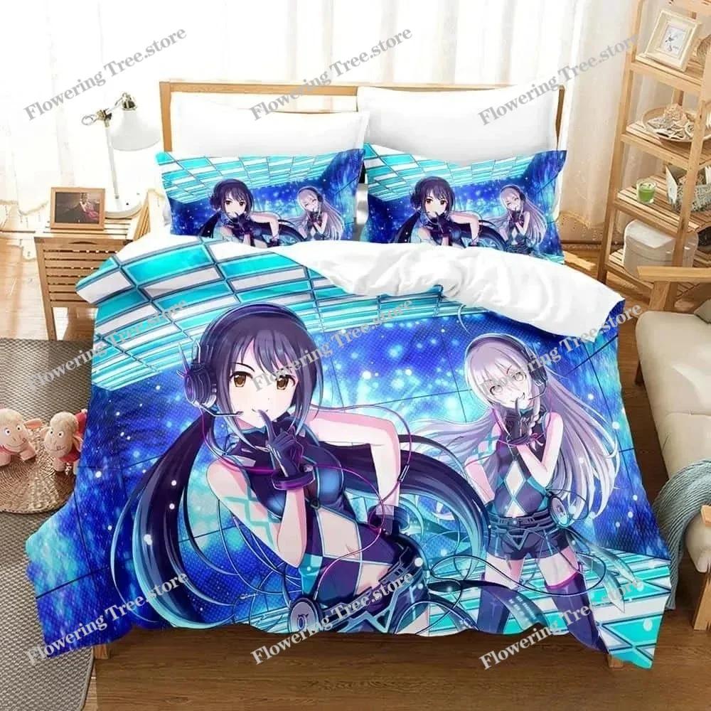 THE iDOLM@STER Cinderella Girls Starlight Stage Постельный комплект 3D-принт Аниме трехпредметный комплект Взрослый Детский Спальня Наборы пододеяльников