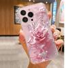 Прозрачный противоударный чехол с рисунком Розовой Розы для iPhone 15/16/17 Pro Max/14