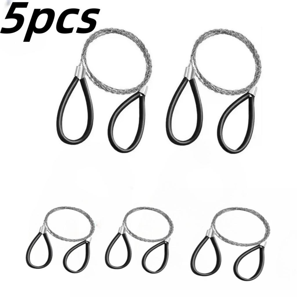 Portable Stainless Steel Wire Saw With Finger Handle Outdoor Camping Hiking Pocket Manual Cutting Chain Saws Survive Tool