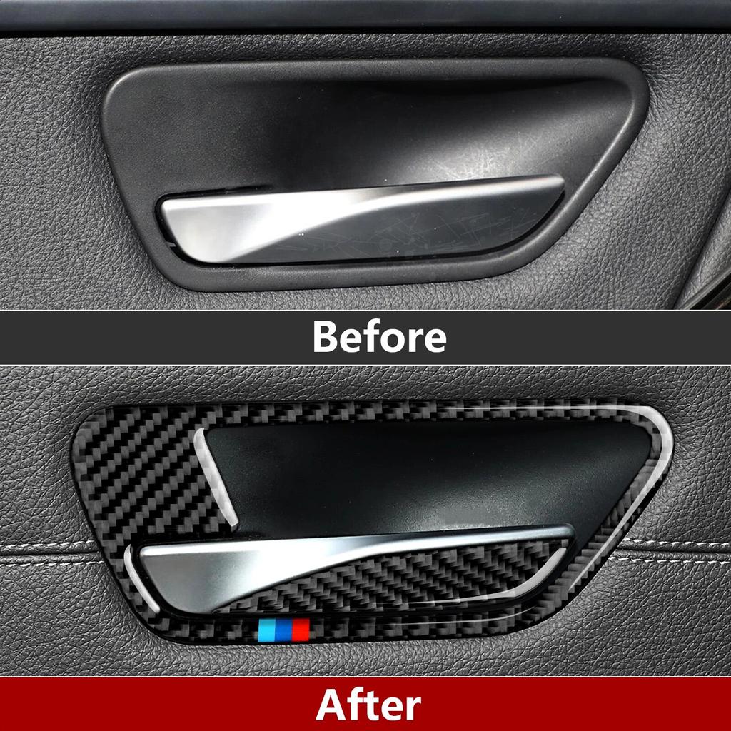 Наклейка на дверную чашу автомобиля, дверные ручки, наклейка из углеродного волокна для BMW F30 F31 F34 3GT F32 F33 F36 3 4 Series 2013-аксессуары