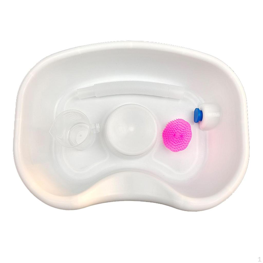 Bedside Shampoo Basin Hair Washing Tray Sink Attachment Cleaning Bowl for