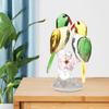 Creative Parrot Statue Bird Figurine Colorful Sculpture Animal Craft for Table Centerpiece Bookcase