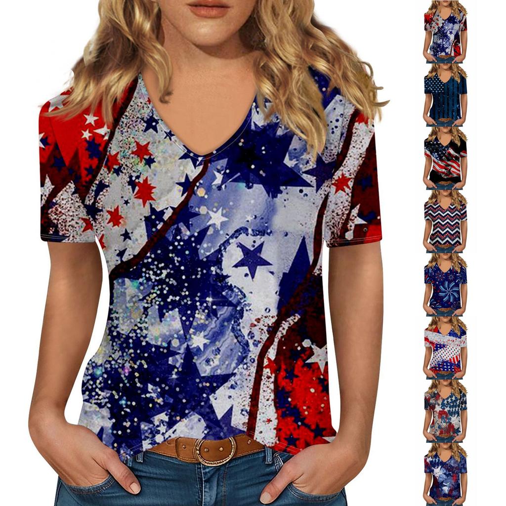 T Shirts Short Sleeve V Neck Tees For Women Fashion Tops Trendy Lightweight Soft Casual Summer Top