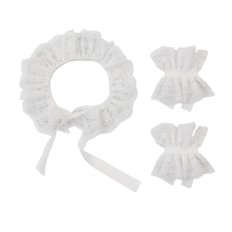 Кружевной декоративный воротник-манжета на запястья, комплект для аниме-мероприятий, аксессуары для костюмов и косплея.