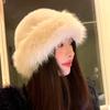 Women's Thickened Warm and Fashionable Ear Protecting Fisherman's Hat Imitation Mink Fur Windproof and Cold Proof Mongolian Basin Hat