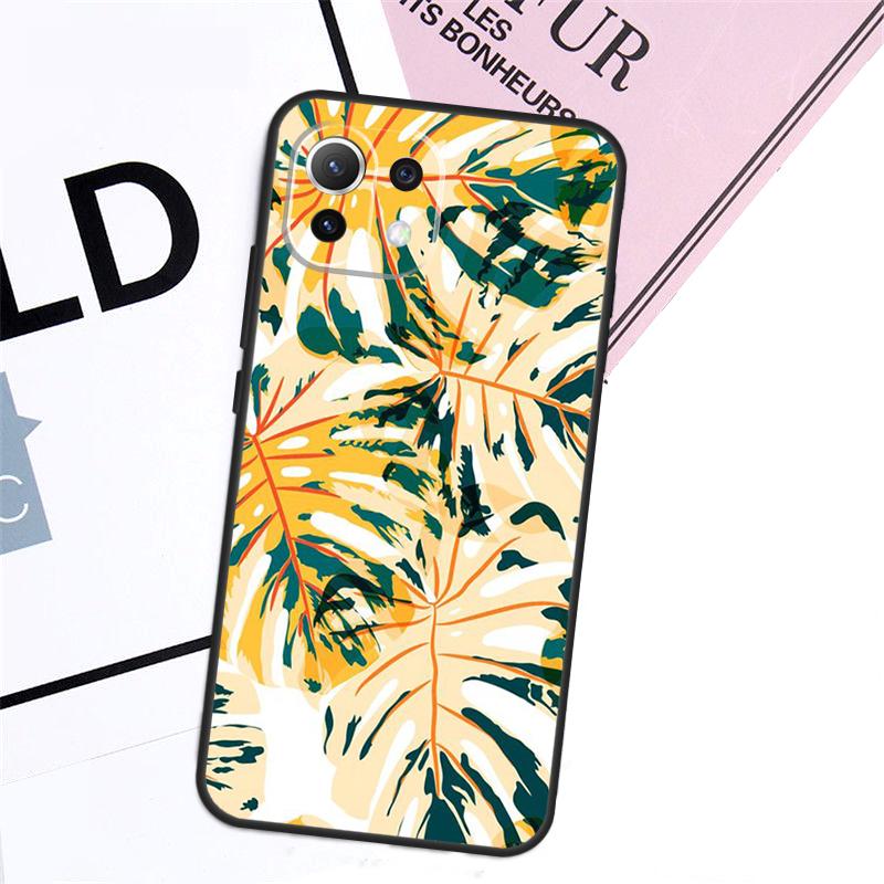 Чехол с тропическим узором листьев для Xiaomi 17 Pro Max 14 15 Ultra 13T 15T 14T Pro POCO X7 Pro X5 X6 F5 F6 F7 F8
