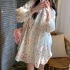 Colorful Polka Dot Print Long Sleeve Dress Women's Summer Sweet Designed Loose Short Skirt