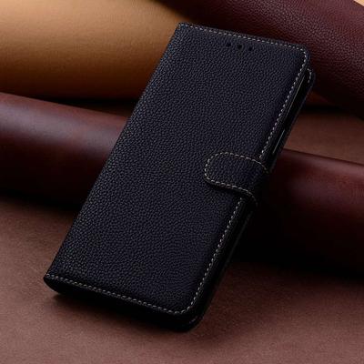 Кожаный флип-чехол с текстурой личи для Samsung Galaxy S24 S23 S22 S21 S20 Note 20 S10 S9 S8 Poco Xiaomi Redmi 7 8 9 10 12, кошелек-бампер, сумка для телефона
