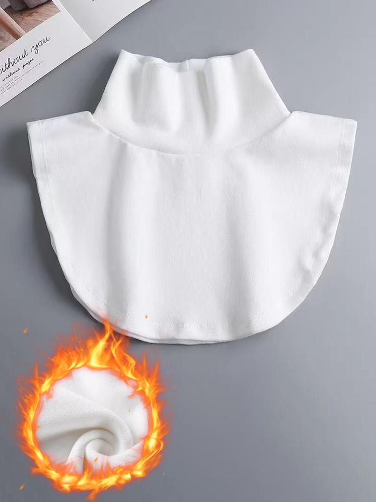 1 шт. Женский искусственный воротник Бархат Высокая эластичность Однотонный Высокая горловина Зимний Теплый Начес Базовый слой Украшение Женские аксессуары