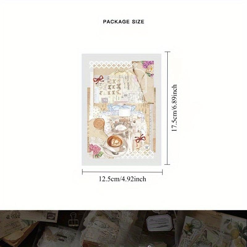 1PC Long Night Book Series Material Pack Creative Retro Ins Style Notebook Material Paper Notebook Collage Material Card Paper