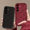 Черный Чехол-Сердечко Мягкий Чехол для Телефона Для Samsung Galaxy S24 FE S22 S21 S23 S20 S24 S25 Ultra PIus FE A35 A15 A54 A55 5G Мягкая Крышка