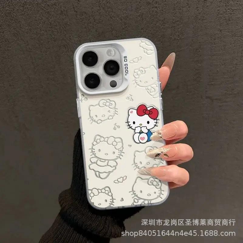 Милый котенок для apple 15 цветной серебристый iPhone14Pro креативный 11promax матовый 16 защитный чехол 17