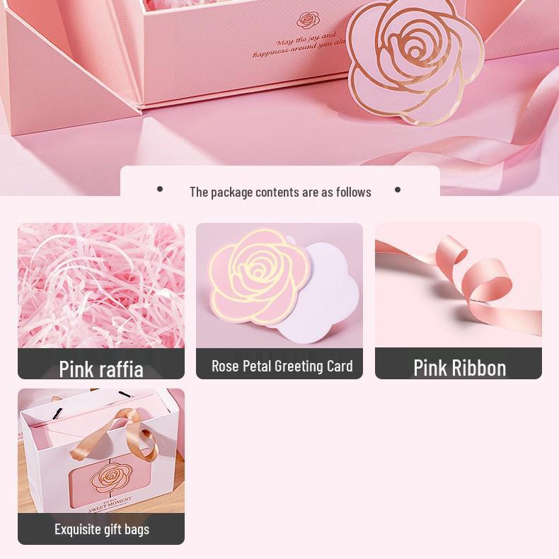 Элегантная розовая подарочная коробка для женщин - Идеально подходит для дней рождения, помады, духов и сюрпризов высокого класса