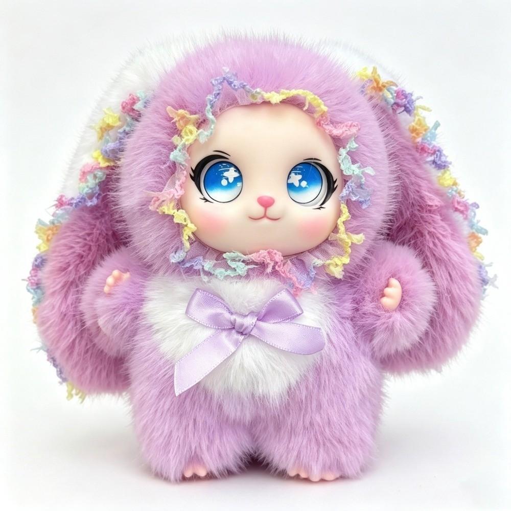 Big Ear Bunny Doll Pendant Bag Hanging Car Key Ring Delicate Rabbit Plush Keychain Party Decor