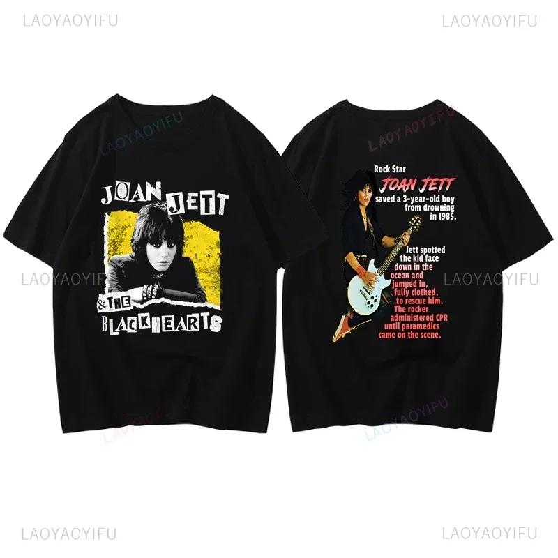 Vintage Rock Queen Joan Jett Printed T-shirt Summer Trend Short Sleeve Unisex Shirt Graphic Ove