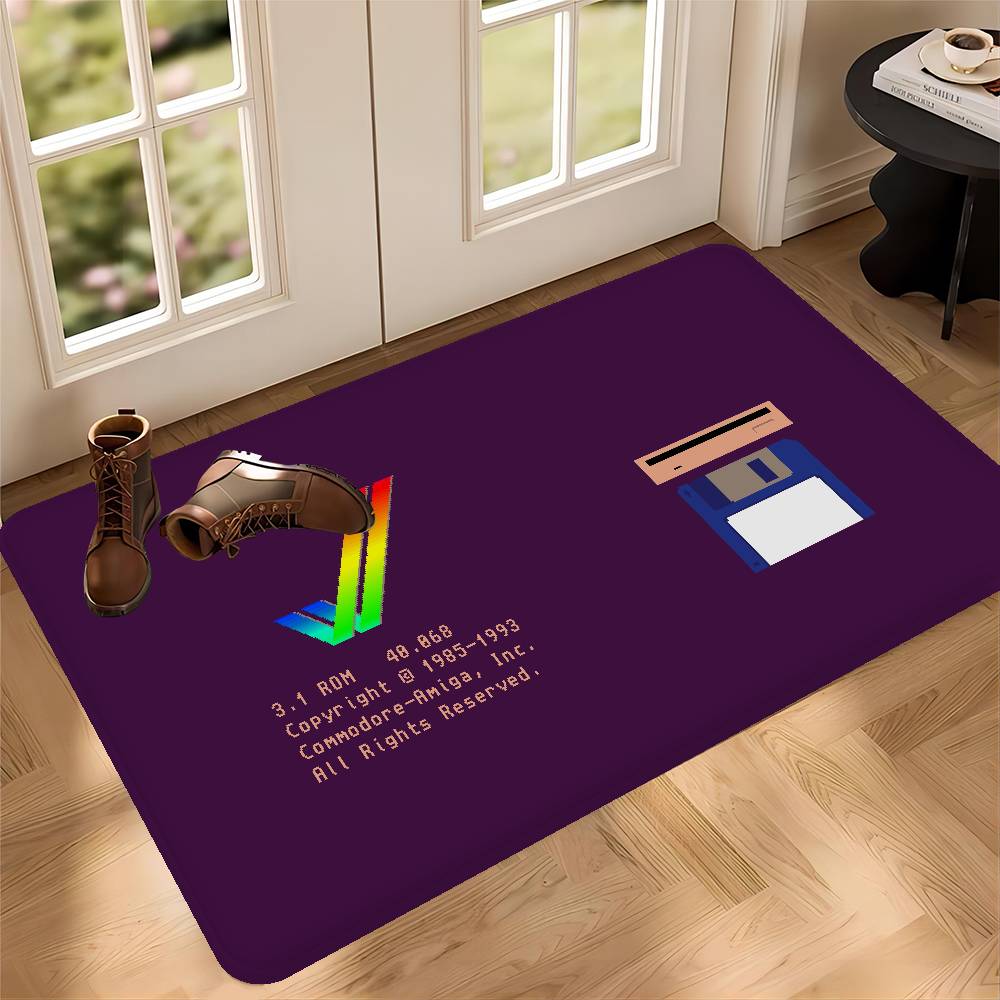 Amiga Logo Bathroom Mat Kids Room Bedroom Decoration Balcony Anti-Slip Doormat Living Room Welcome Rug