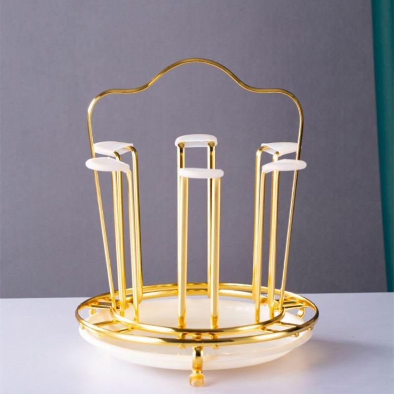 Подставка для кружек из золота, кухонный органайзер, круглая сушилка для стекла, сушилка для бутылок, чашек, кухонные принадлежности, органайзер для кухонных принадлежностей