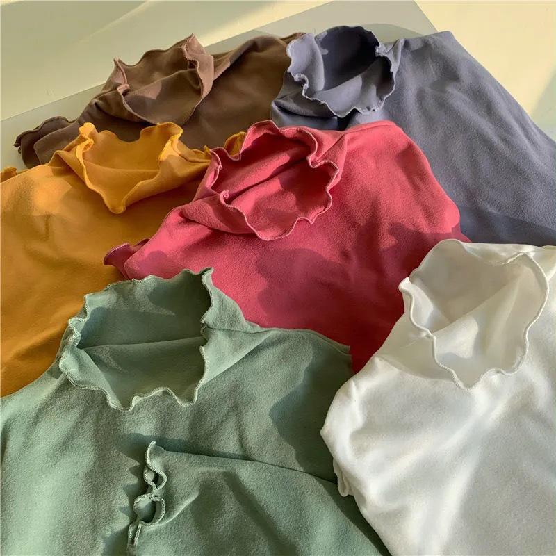 Женский приталенный бархатный топ-базовый слой Kitten Diary для похудения - С длинным рукавом, для ношения осенью/зимой