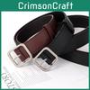 Elegant Simple Design Women's Pin Buckle Belt For Jeans Casual Outfits In Classic Black Brown