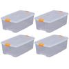 IRIS OHYAMA Storage Box Clear 40 X 66 X 24 Cm Set of 4 TB-64