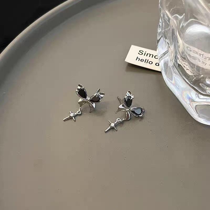 iF ME 3 пары/компл. серьги-гвоздики со звездами и бабочками, набор для женщин, серебряные серьги с кристаллами циркона, аксессуары, ювелирные изделия