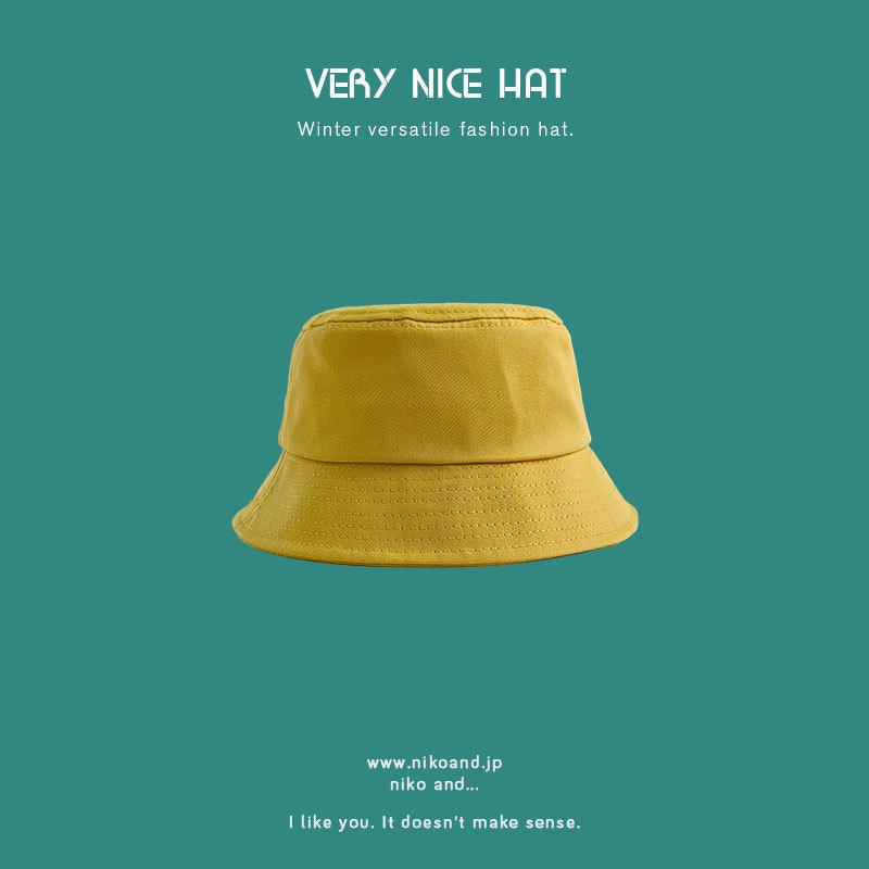 2023 Корейский стиль однотонная рыбацкая шляпа для женщин и мужчин: Маленькая окружность головы, универсальная, идеально подходит для лета и осени