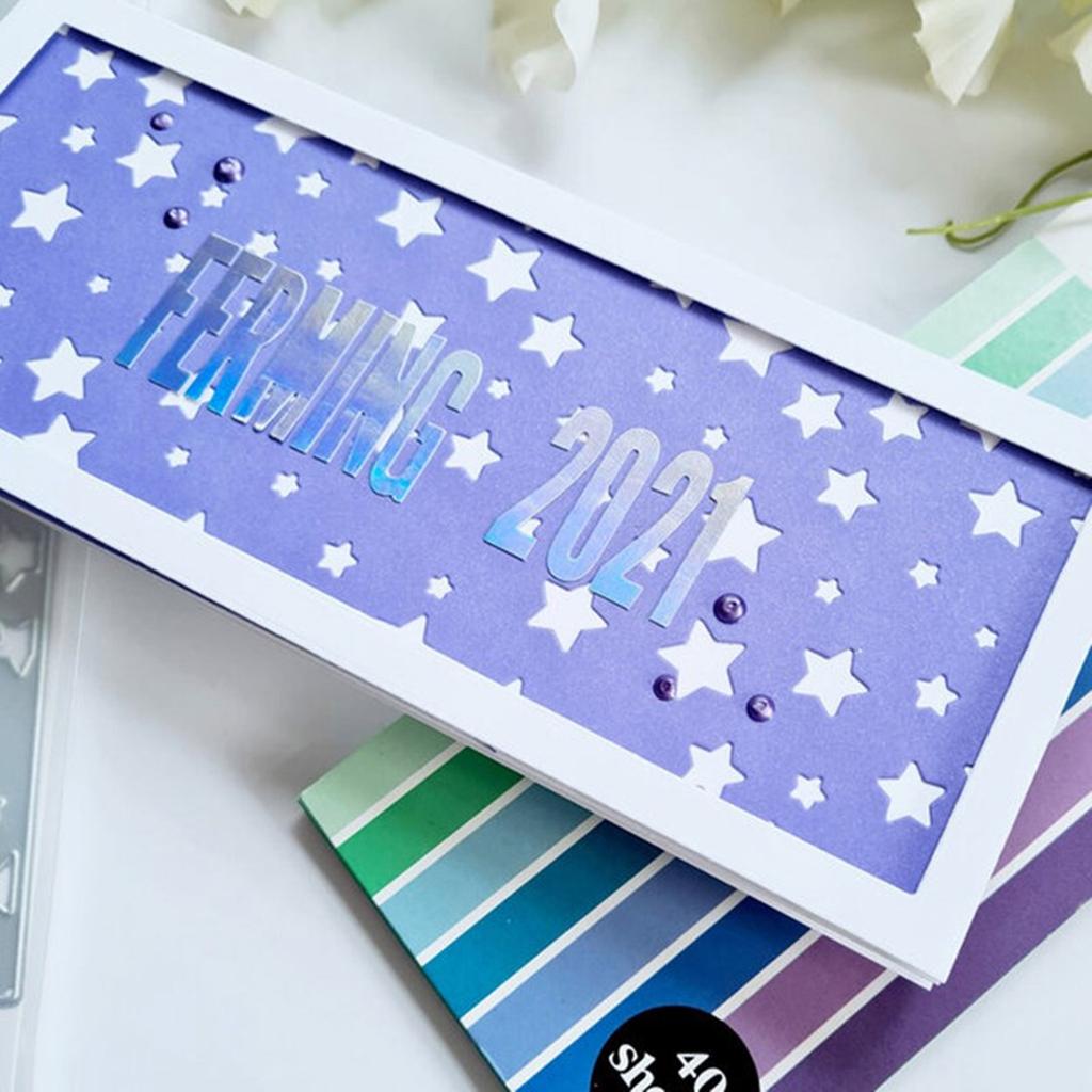 Звезды Фон Вырубные штампы Металлические вырубные штампы Шаблоны для тиснения Формы Вырубные штампы Трафареты для скрапбукинга Украшения альбома