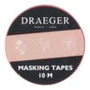 Masking Tape - Draeger Paris - Coral - 10 M - Floral Patterns - Pink and White
