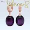 Fashion Trendy Egg Shape Oval Colorful Resin Beads Drop Earrings For Women Wedding Party Elegant Fine Jewelry