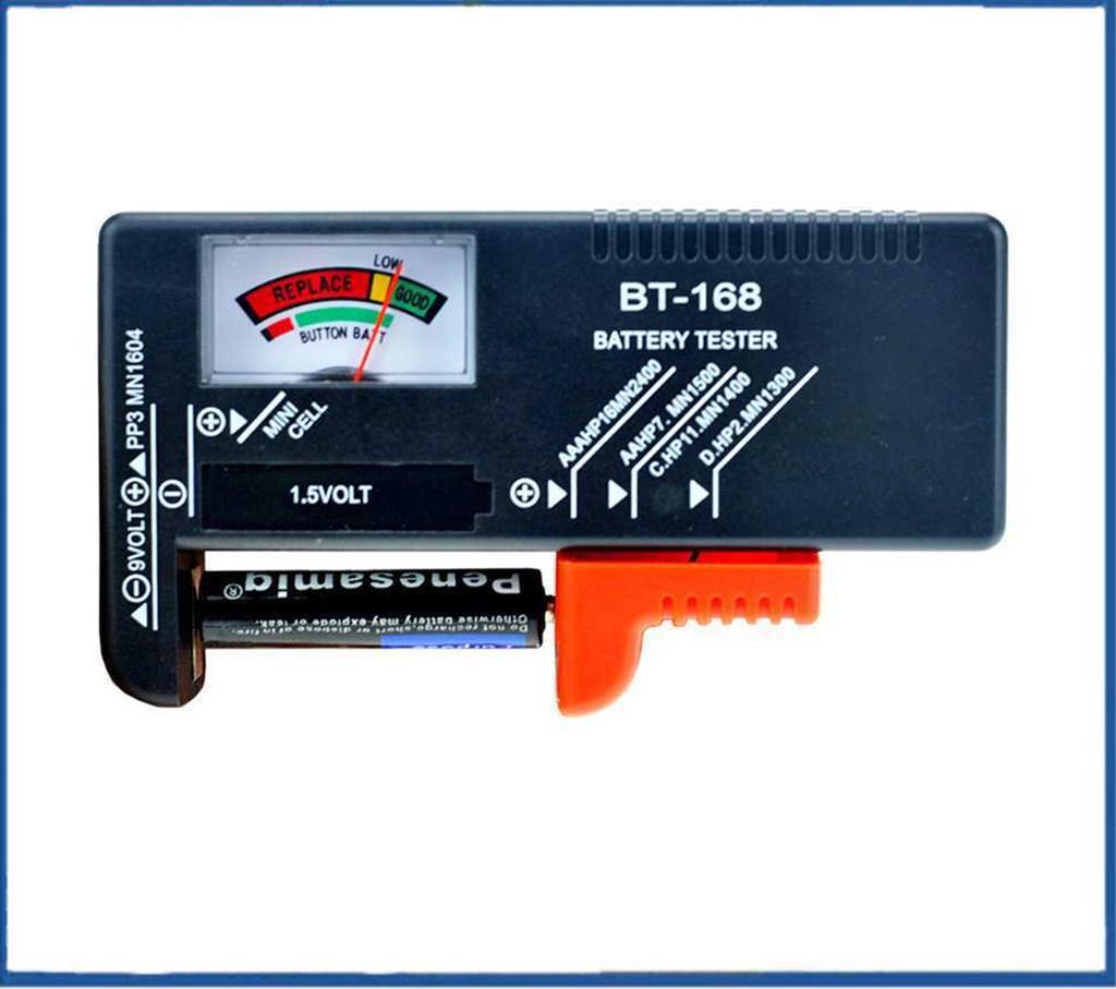 Bt168 Battery Capacity Tester Quick Check Pointer Type Aaa 9v 1.5v Button Capacitance Diagnostic Tool