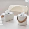 Drop-resistant Portable Tissue Box with Handle Toilet Paper Case Round Napkin Holder  Tea Table