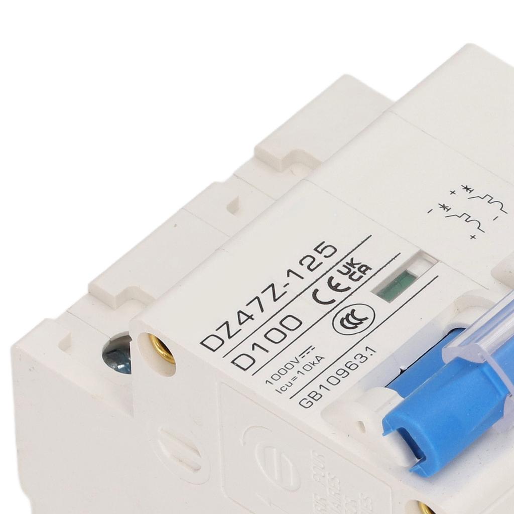 Circuit Breaker 2P D 47 125 100A DIN Rail ature Circuit Breaker for Solar PV System 1000V